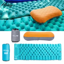 Self-Inflating Sleeping Pad+ Pillow Durable Lightweight Camping w/Storage Bag