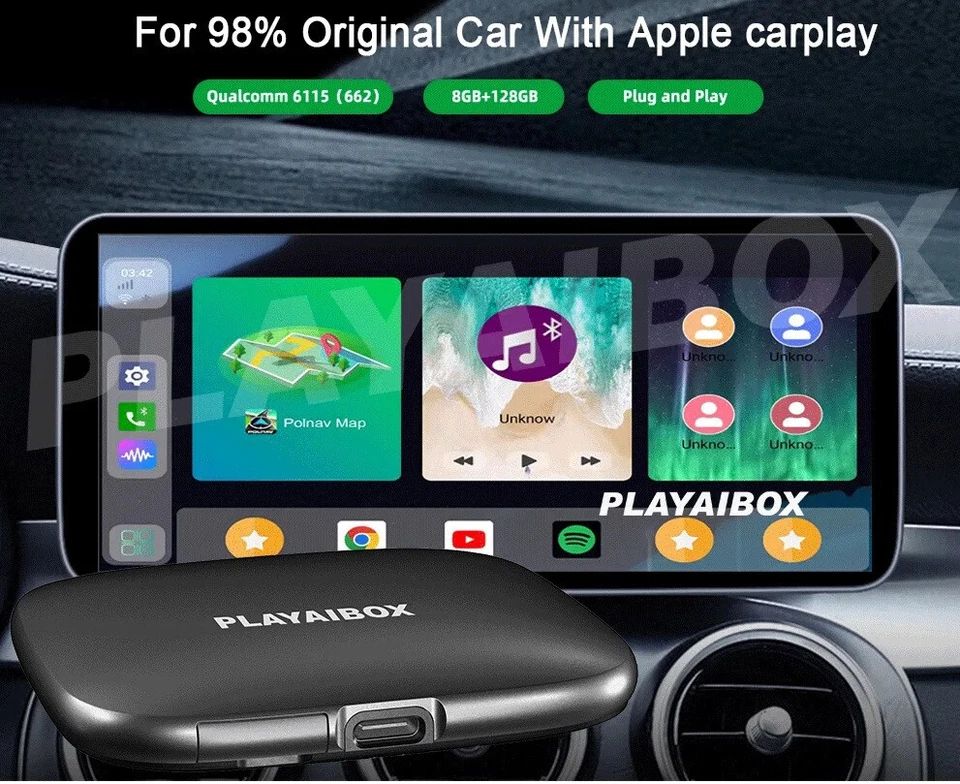 AI BOX UX999 ULTRA CARPLAY ANDROID13 8GB RAM-128GB  AUTORADIO TOUCH ANDROID AUTO - Immagine 2 di 4