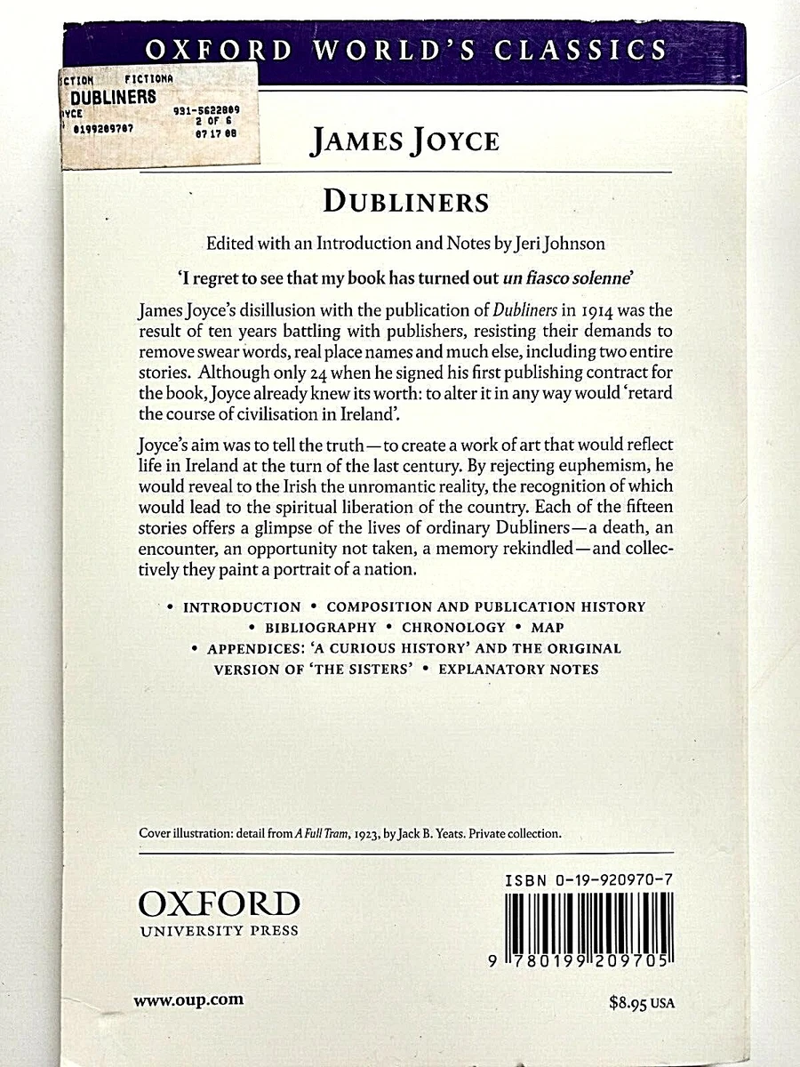 Dubliners (Oxford World's Classics) by Joyce, James Paperback Book, New