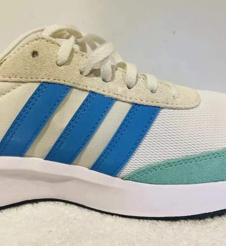 Size 9.5 OG throw back Adidas "White/Blue/Green" 70's style Running Shoe - Picture 6 of 19