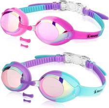 Swim Goggles for Toddler Kids Youth 3-12 ,Anti-Fog Waterproof Anti-UV