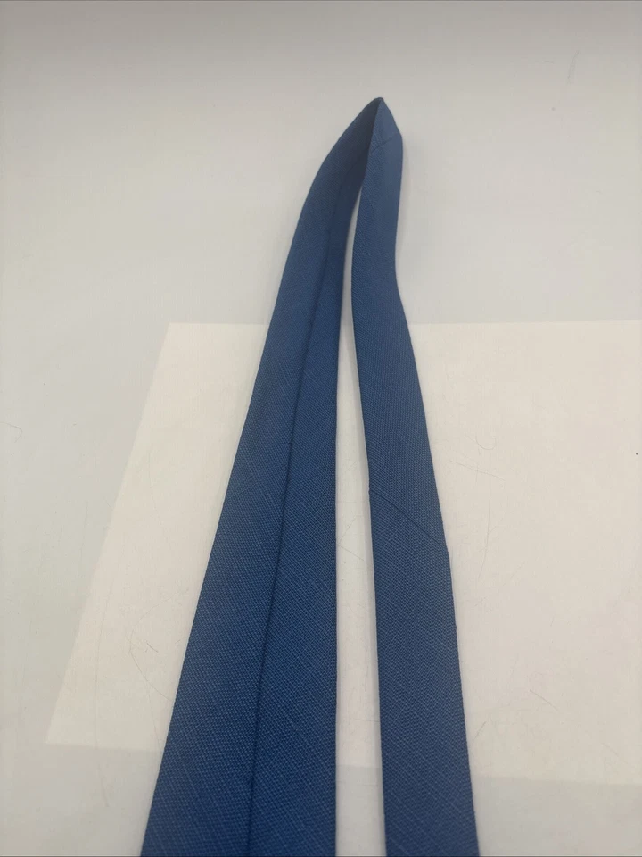 Polo by Ralph Lauren Tie 100% Linen Solid Blue Vintage 53” - Image 4 of 4