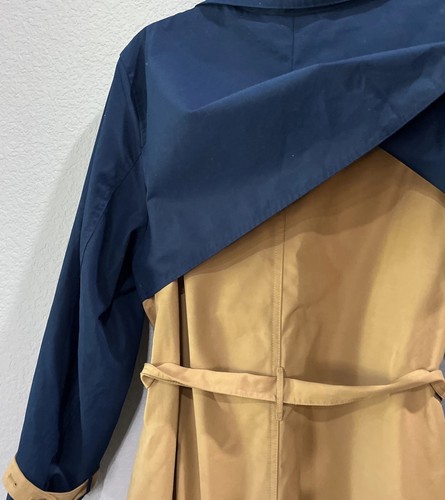 La Ligne Target Women’s 2 Tone Trench Coat SIZE 1x Pockets Belt Long Rainy Day - Picture 8 of 9