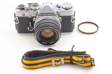 [Near MINT] Olympus OM-1 Silver SLR Camera body + 50mm F/1.8 Lens From JAPAN