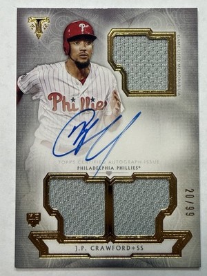J.P. Crawford 2018 Topps Triple Threads RC Auto Relic /99 #RFPAR-JC Mariners