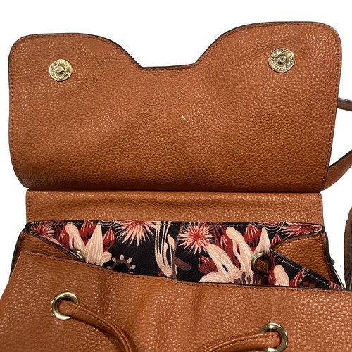 Nanette Lepore Arabelle Convertible Backpack Pebbled Cognac Brown – 10"x10" - Picture 5 of 9