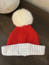 New Love Your Melon Santa Red And White Pom Beanie Hat Kids Size
