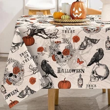 AnyDesign Vintage Halloween Tablecloth 104" x 60" (Rectangular), Multi Color 