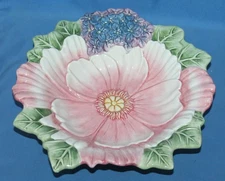 Fitz And Floyd Classics Fauna And Flora Flower Canape Plate Dish 2003