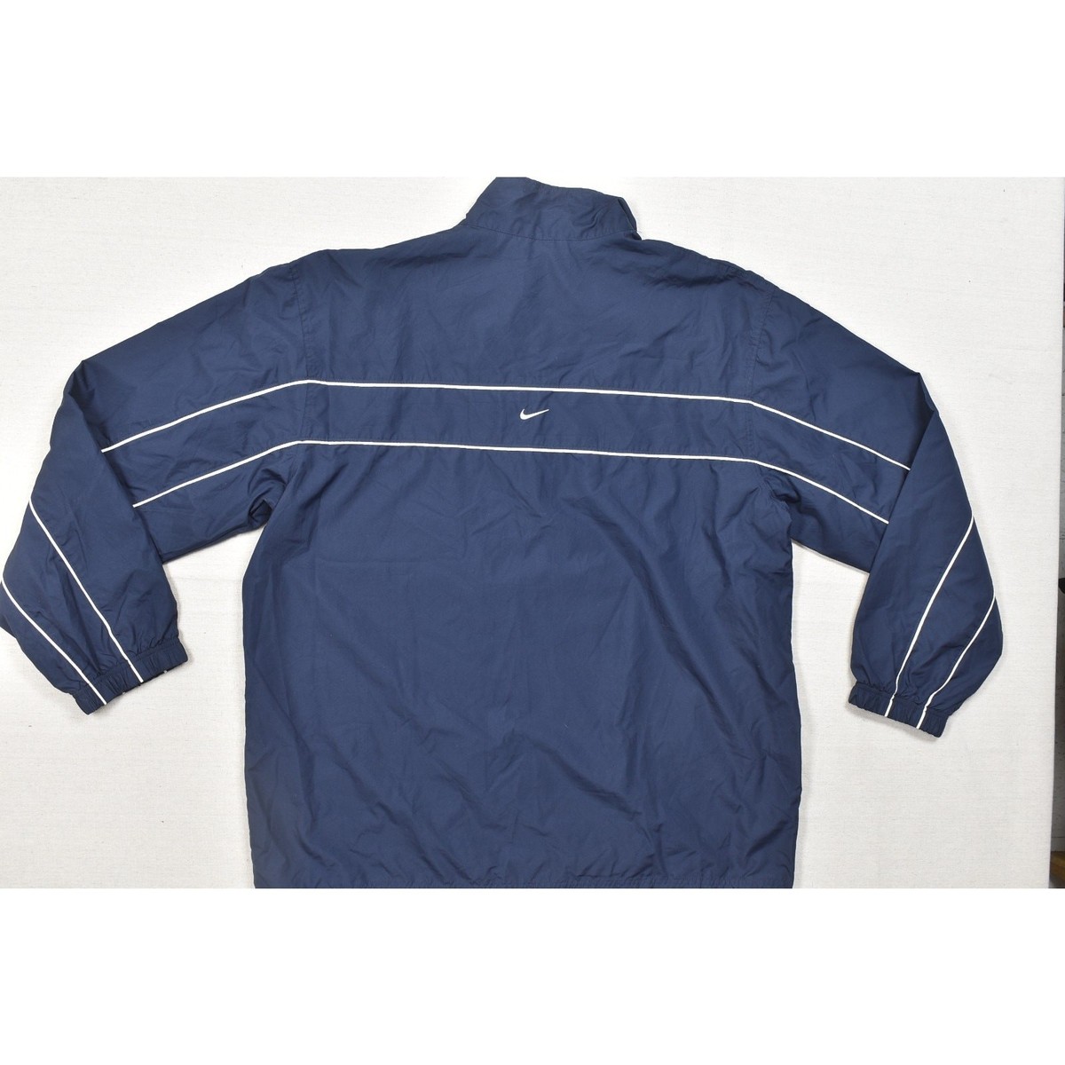 Nike Vintage Y2K Track Jacket Navy Blue White Stripe Size 2XL Full