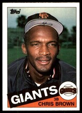 Chris Brown 1985 Topps Traded #10T Giants MLB READ FREE SHIPPING AutographDen