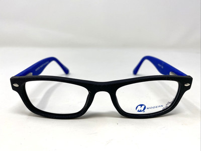 Modern Optical TAKEOFF BLACK/BLUE 47-17-135 Full Rim Eyeglasses Frame K510