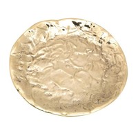 Messing Kerzenteller Gold Poliert Ø 12,5Cm Untersetzer Mit Muster 0,5Cm Dick