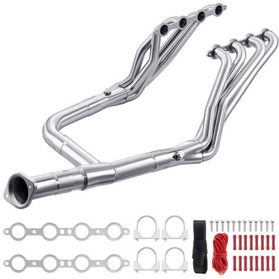 Long Tube Headers Fit for 99-06 Chevy GMC Sierra Silverado 4.8/5.3/6.0 W/ Y Pipe