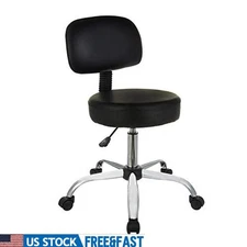 Multi-Purpose Drafting Spa Bar Stool W/ Back Cushion Wheels Adjustable Height US