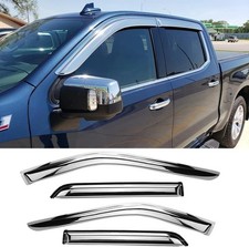 94623Y Chrome Side Window Visor Wind Vent Ram1500 02-08 Quad cab Chrome 