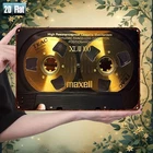 2D Flat, Maxell XLII 100 Vintage Reel-to-Reel Tape Tin Metal Signs Home Décor Wa