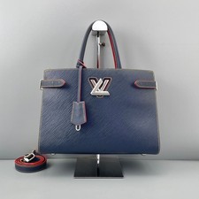 Louis Vuitton Pre-Owned Authentic Satchel Blue Silver Free Tracked Shipping