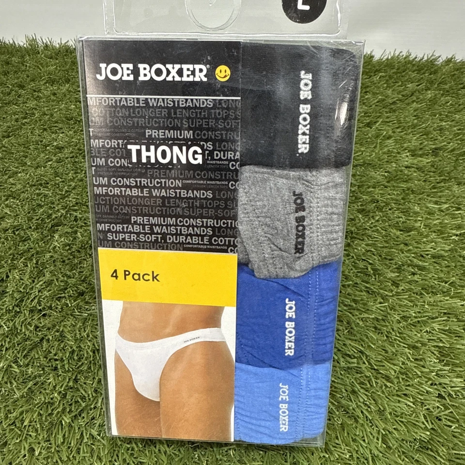 Vintage Kmart Joe Boxer Mens THONG Underwear 4 Pack 100% Cotton Size L 36-38 - Image 3 of 4