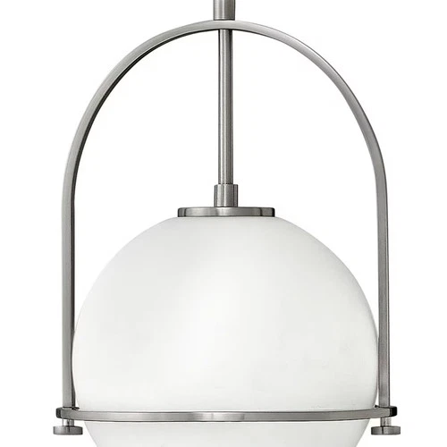 Hinkley Somerset 1-Light Stem Hung Pendant in Brushed Nickel 3407BN - Picture 2 of 3