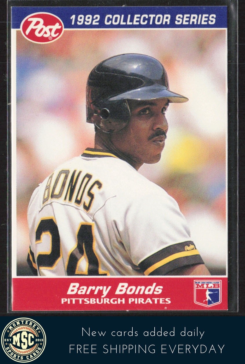 Barry Bonds #15 Baseball Cards 1992 Post Cereal trading card — raw and PSA graded price guide