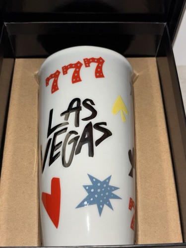 Starbucks Las Vegas 777 Keramik Travel Tumbler Becher 10/12 Oz Neu in OVP