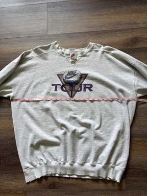 Vintage 90s Nike Tour Golf Crewneck Sweatshirt Mens XL Distressed