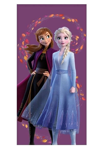 Frozen Beach Towel Swimming Holiday Child Girl 140 x 70cm cotton Elsa Anna Leaf - Picture 1 of 1