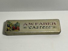 A.W. Faber Castell Metalbox vintage Ritter Motiv Farbig