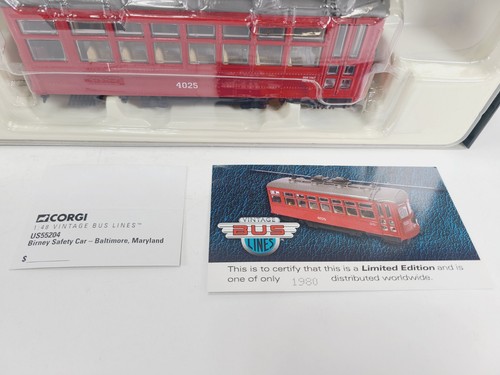 Corgi Birney Safety Car Street Trolly - Baltimore MD Freemont/Hudson 1/48 55204 - Picture 8 of 12