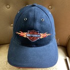 Vintage Pacific HARLEY DAVIDSON Hat Cap Strap Back Black/Orange Logo, HAWAII — photo 1