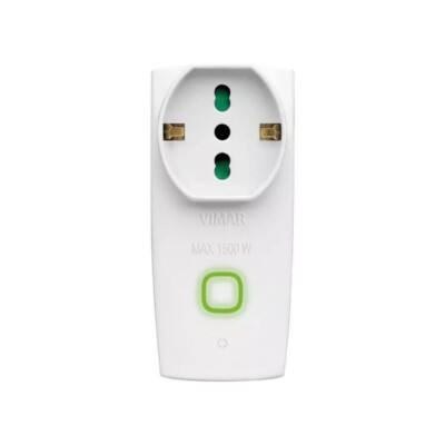Vimar 00335B Smart WiFi Steckdose 16A Mehrfachadapter für Alexa & Google