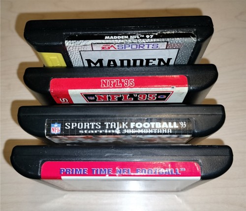 Lot 4 Sega Genesis Original NFL Football Games Joe Montana 93 95 Madden 97 prime - Picture 2 of 2