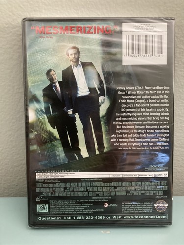 LIMITLESS (2011) Bradley Cooper Robert De Niro Abbie Cornish Anna Friel SEALED - Imagen 2 de 2