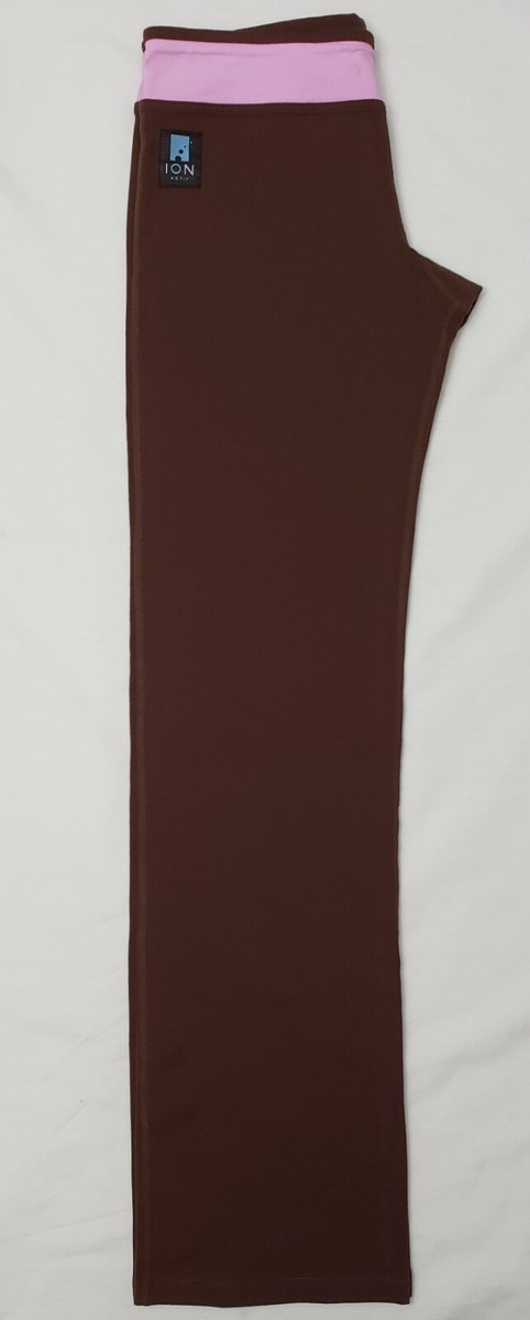 Pantalon De Danse Yoga Fitness PINK - Marron Bordure Rose - Taille M - Neuf Avec étiquette