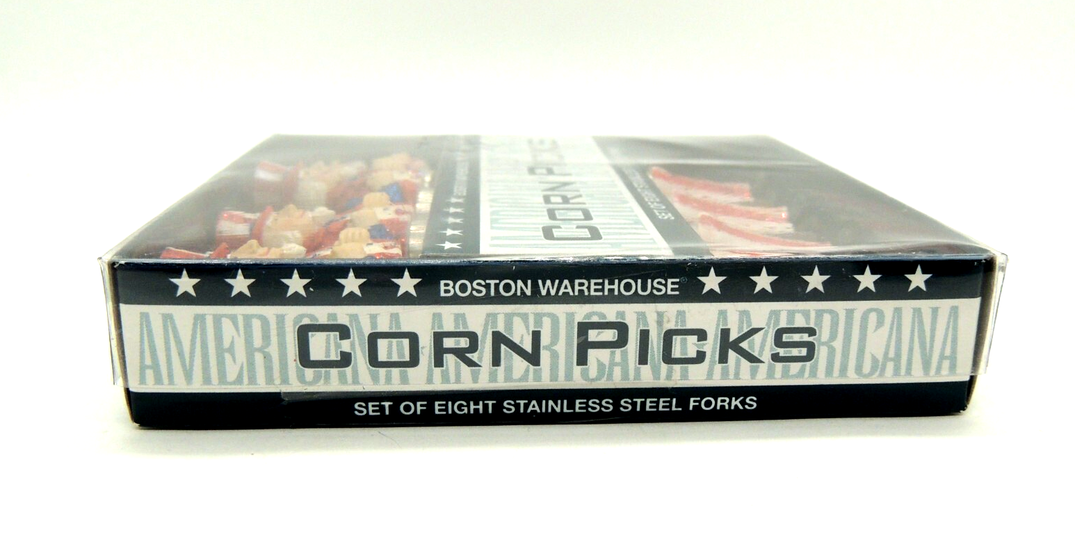 Boston Warehouse Uncle Sam Corn On The Cob Holder Picks Set BBQ Picnic ...