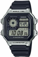 Casio AE1200WH-1CV, Chronograph Watch, Illuminator, 5 Alarms, 10 Year Battery