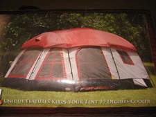 Texsport Highland Three-room Family Cabin Tent 16' x 15' Base 86" Tall