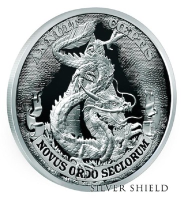 DEATH OF THE DOLLAR #3 PROOF 2017 1oz .999 SILVER SHIELD DOLLAR DRAGON