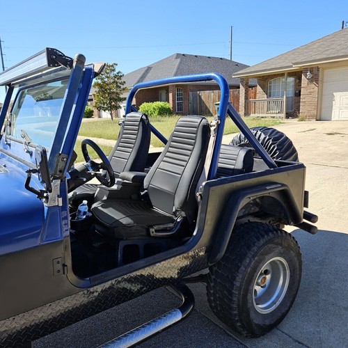 For 1976-86 Jeep CJ7 CJ8 NEW Black Front & Rear Seat Cover SET Synthetic Leather - Picture 5 of 19