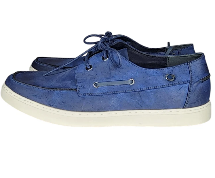 Kenneth Cole Reaction Para Hombres Azul Marino Indy Boat Imitación Gamuza Zapato Informal 10.5  Foto 3 de 4