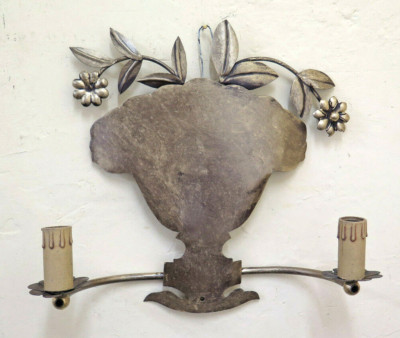 Applique Fer Forgé Main Artisanat Floral D'Époque '900 CH18