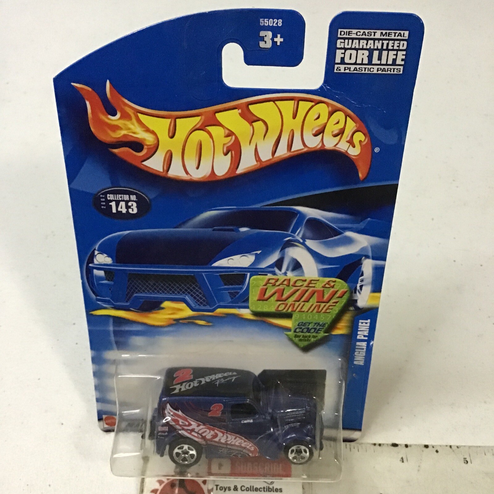 2002 HOT WHEELS #143 BLUE FORD ANGLIA PANEL WAGON 1/64 MALAYSIA
