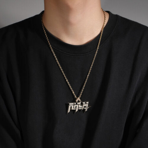 5AAA+ CZ Hop Hip Ice Out Real Hasta La Muerte Pendant Chain 24k Real Gold Plated - Picture 4 of 13