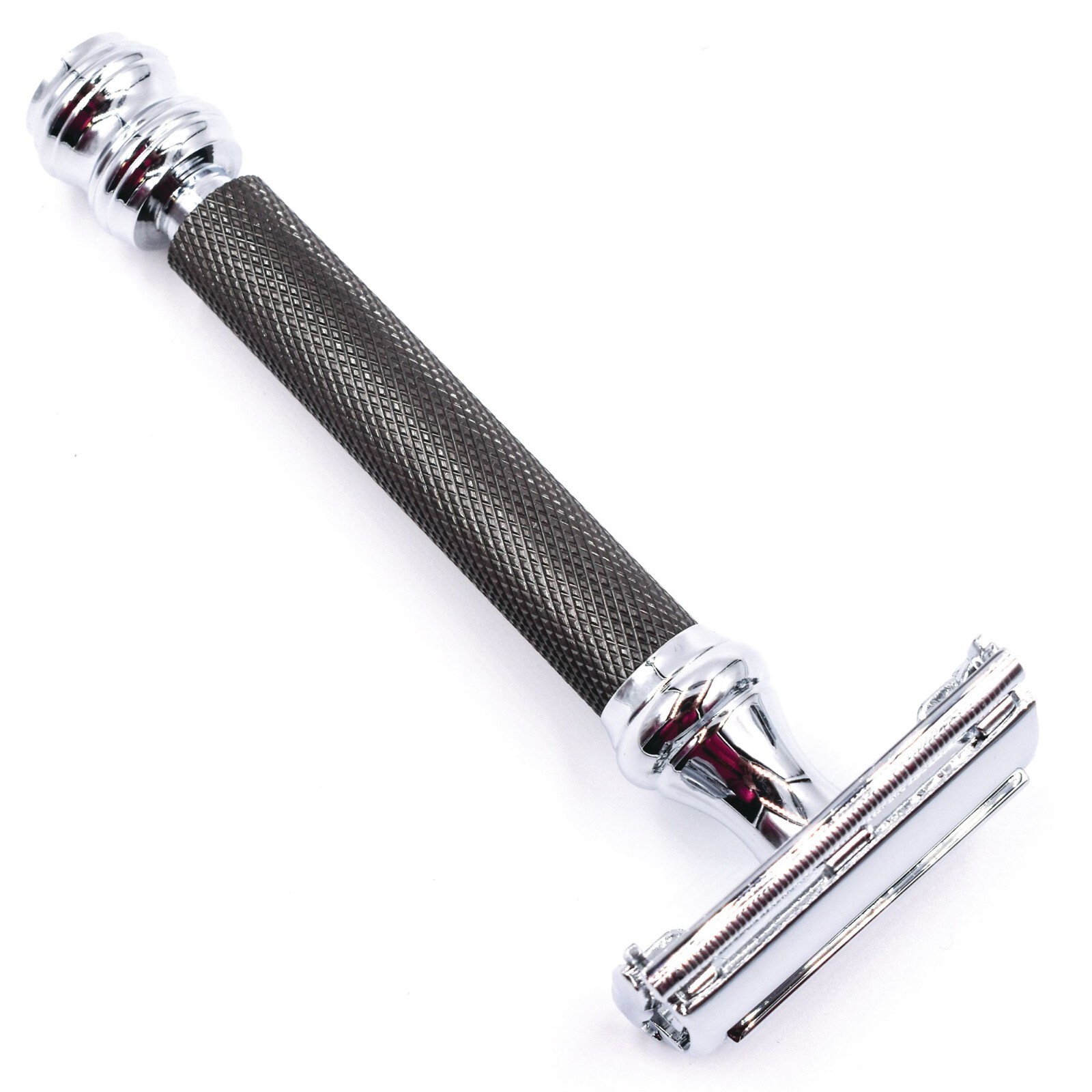 Parker 76R Safety Razor & 5 Double Edge Blades - Butterfly Open - All Metal