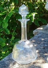 SCH&Ouml;NE ANTIKE ENGLISCHE STUART GESCHLIFFENE GLAS KRISTALLKARAFFE ART DECO ZEIT