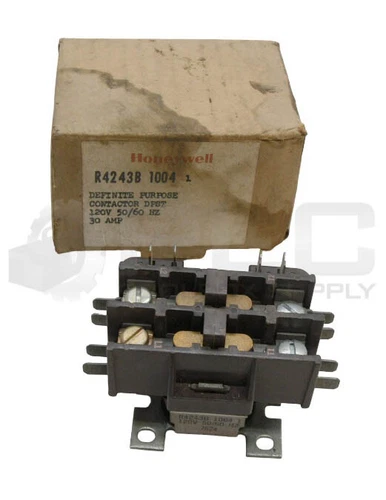 NEW HONEYWELL R4243B 1004 1 DEFINITE PURPOSE CONTACTOR 120V 50/60HZ 30A *READ*