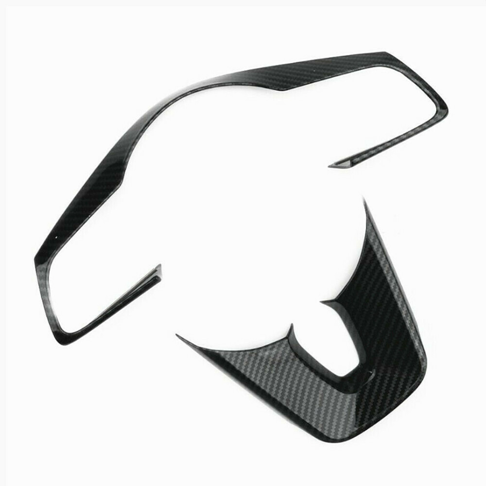 2x Carbon Fiber style Steering Wheel Cover Decor Trim For Kia Forte/K3