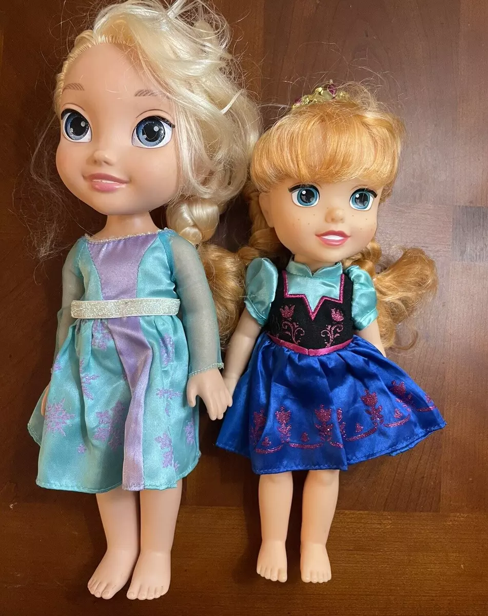 Elsa and Anna Toddler Disney Dolls Frozen Tall Nice Condition