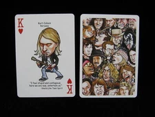 Kurt Cobain   Nirvana  King of Hearts  Rock n Roll  Playing Card